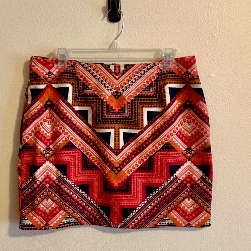 Boho Chic Tribal Print Geometric Skirt
